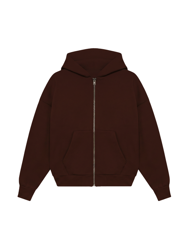 Zip Hoodie Marrón