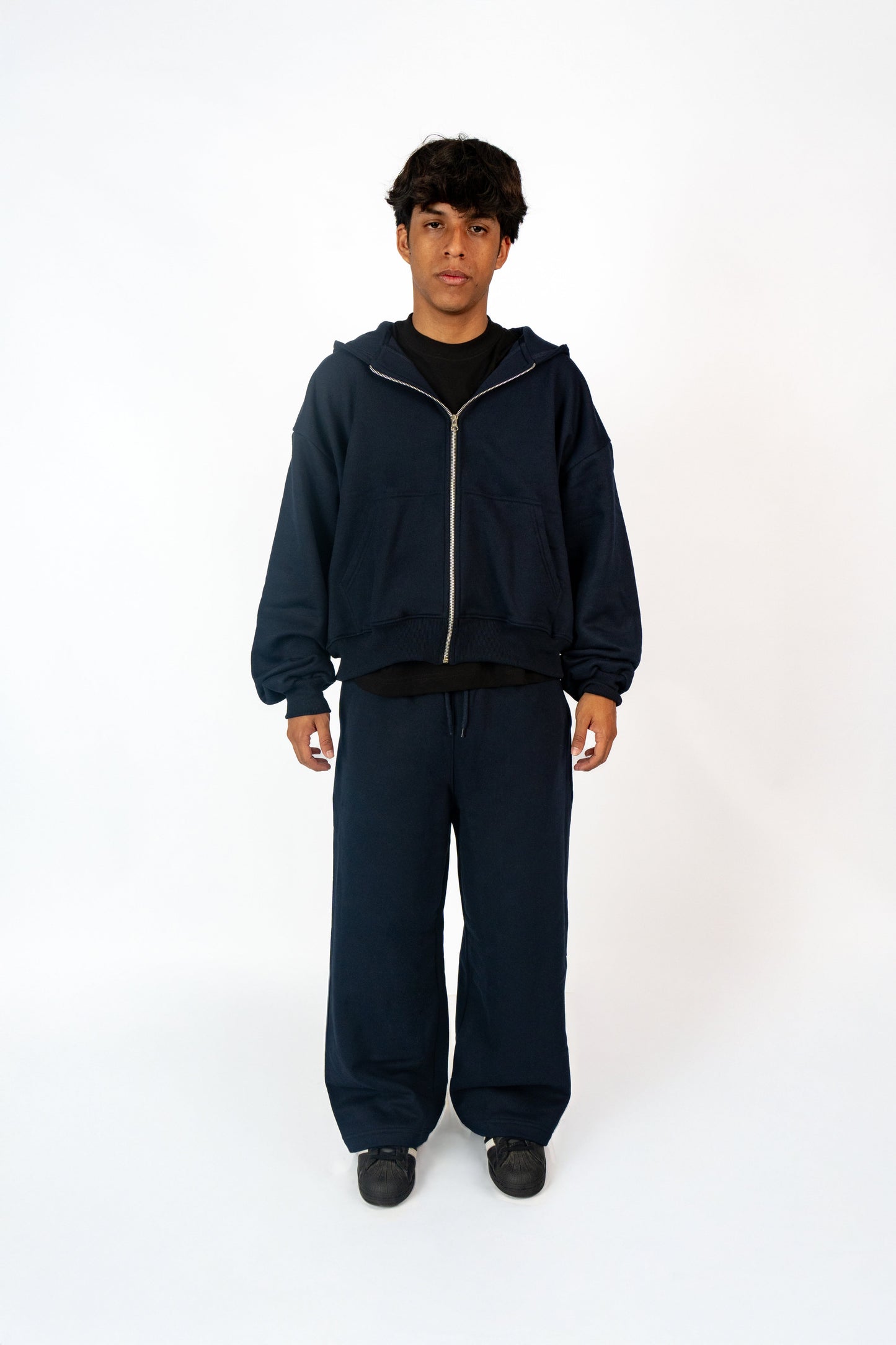 Blue Navy Zip Hoodie