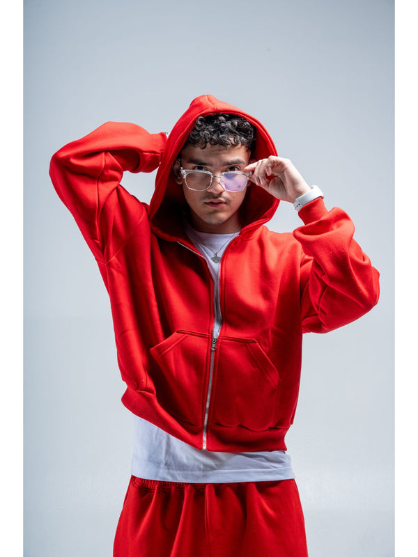 Zip Hoodie Rojo