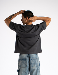 POLO BOXY FIT GRIS