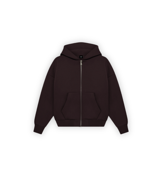 Zip Hoodie Marrón