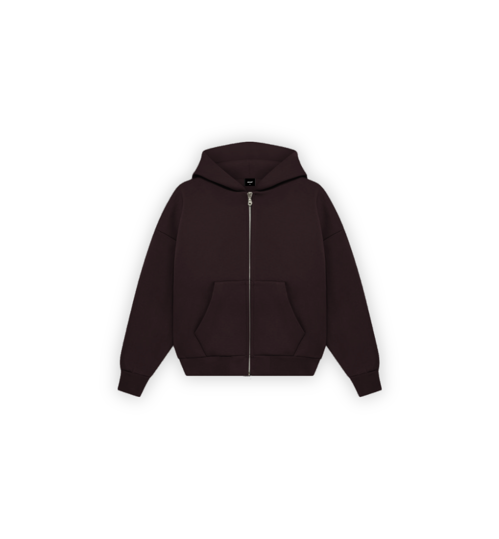 Brown Zip Hoodie